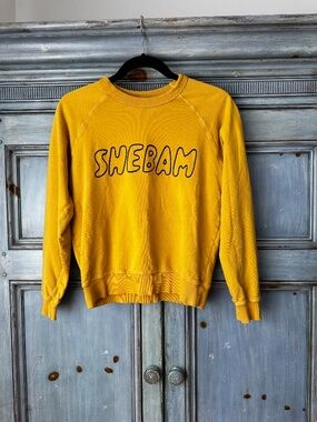 Clare V Shebam Sweatshirt in Yellow Size S